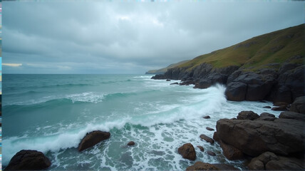 Obraz premium waves on the beach