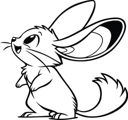 coloring page of a cartoon mouse