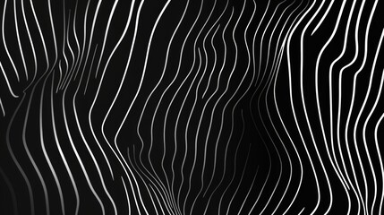Abstract Black and White Wavy Lines Background Elegant Swirling Stripes Texture Modern Design