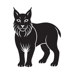 Lynx silhouette – the majestic national symbol of Romania