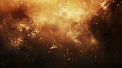 Abstract Golden Nebula Background Cosmic Dust and Glowing Energy Texture