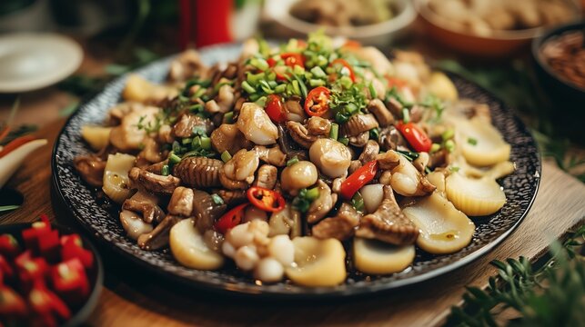 Delicious dishes with a fragrant aroma