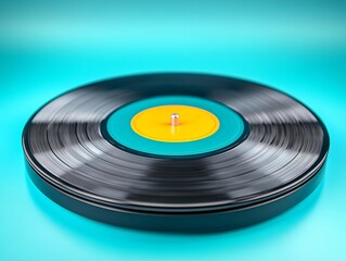 old vinyl record spinning on turntable music nostalgia
