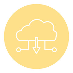 Download File on Cloud Icon