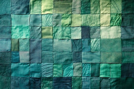 green quilted backrest of the sofa