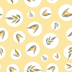 Watercolor Olive Leaf Seamless Pattern