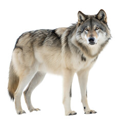 Fototapeta premium wolf in front isolated on transparent background