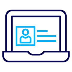 laptop Online Outline Color icon