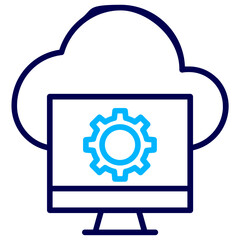 Computer Setting Outline Color icon