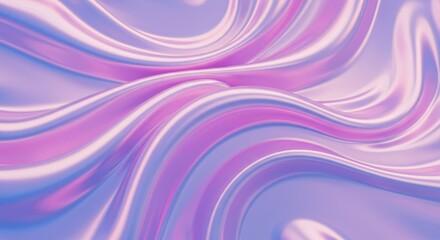 Fototapeta premium A close-up of smooth iridescent fabric with a mix of blue, pink and purple hues