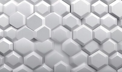 Fototapeta premium White Hexagon Pattern Abstract geometric shapes for technology background or modern design