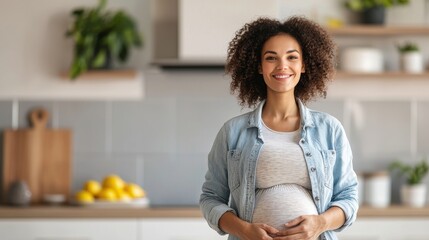 Pregnancy health guidance pregnant woman consults nutritionist friend in cozy kitchen setting