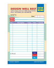 Cash Memo, Invoice Design 