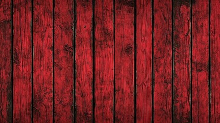 Fototapeta premium Deep Red Wooden Planks Background Texture