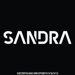 Elegant beautiful sans serif alphabet display font vector illustration