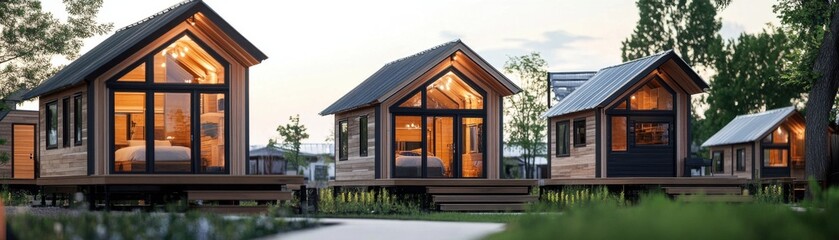 Urban tiny homes address affordability and sustainability challenges.