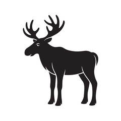 Fototapeta premium Powerful elk silhouette design as national symbol of Sweden