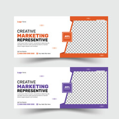 Creative Business Social media cover vector templates fully editable, advertising design, social media banner post, webinar Facebook cover, business Facebook Cover Design, web banner