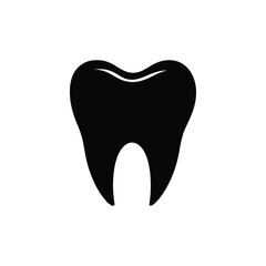 Minimalist Tooth Icon for Dentistry.Dental Clinic Tooth Logo Design.Healthy Tooth Vector Icon.Clean Tooth Graphic for Healthcare.