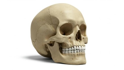 Obraz premium A realistic representation of a human skull for educational purposes.