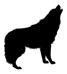 Howling Wolf Silhouette