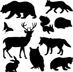  Animals silhouette