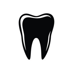 Minimalist Tooth Icon for Dentistry.Dental Clinic Tooth Logo Design.Healthy Tooth Vector Icon.Clean Tooth Graphic for Healthcare.