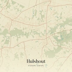 Naklejka premium Vintage map of Hulshout, Belgium.