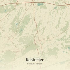 Vintage map of Kasterlee, Belgium.