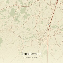 Vintage map of Londerzeel, Belgium.