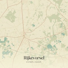 Obraz premium Vintage map of Rijkevorsel, Belgium.