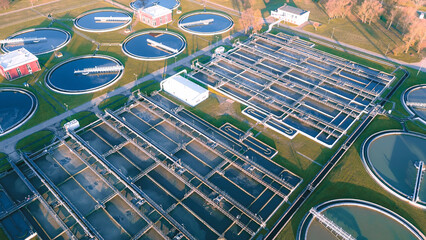 Environmental water management facility aerial view