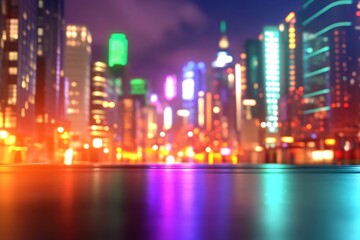 sci-fi city with holographic buildings futuristic digital vision