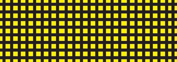 Yellow and black checkerboard pattern background. Check pattern designs for decorating wallpaper. Vector background.