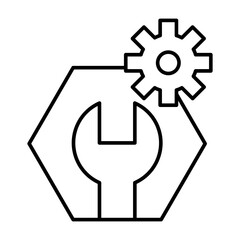 Maintenace Vector Line Icon Design