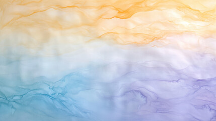 Soft watercolor background with pale blue and orange hues