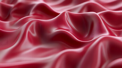 Fototapeta premium Abstract Red Fabric Texture, Digital Render, Close-up