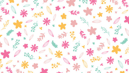Floral pattern. Vector flowers. A pattern of small flowers background