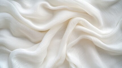 Obraz premium A white fabric with a pattern of lines and swirls