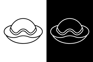 Abalone icon vector on White Background ,Vector Art Illustration on white background.