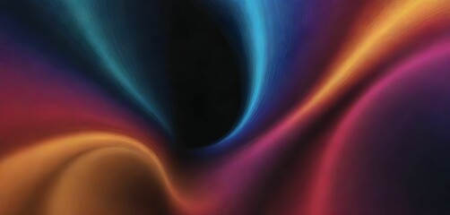 Abstract background with flowing, colorful lights in rainbow shades. Soft, fluid shapes create a dynamic effect with gradients and texture, adding depth and a three-dimensional look to the image.