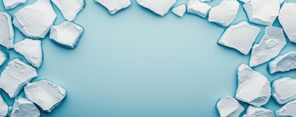 Ice floes breaking apart in the warming arctic sea glacier melting and ice sustainability concerns