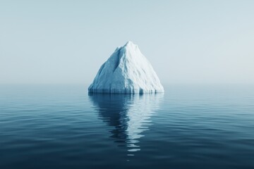 Polar bear stranded on melting iceberg arctic ocean environmental impact marine ecosystem sustainability challenges