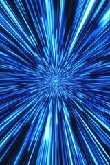 Obraz premium Abstract blue light burst with dynamic motion effect
