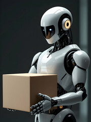 Robot holding a box
