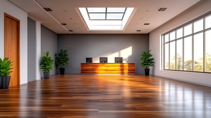 Obraz premium office ceiling with geometric skylight