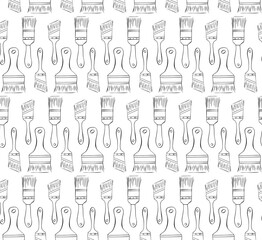 Graphic line vector brushes painter seamless pattern