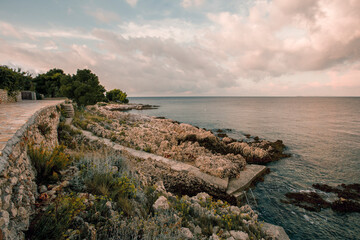 amazing nature scenery, Croatia, Europe, Adriatic sea, Zadar region, scenic coast near Bilo and...