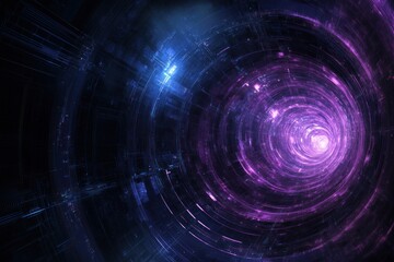 Fototapeta premium Abstract swirling vortex of purple and blue light