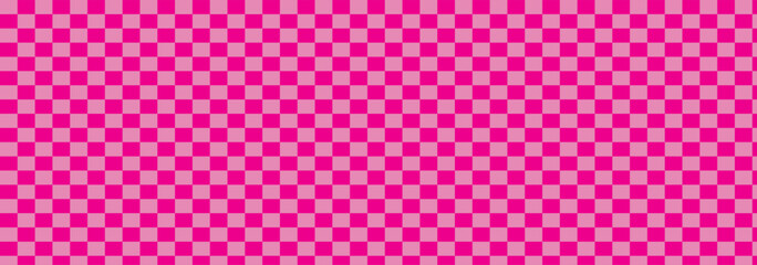 Pink checkered board repeatable background, hot pink checkerboard pattern, vector illustration